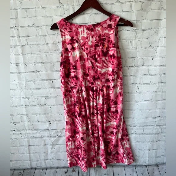 jones new york sport pink & white floral sleeveless dress size S - Picture 8 of 11